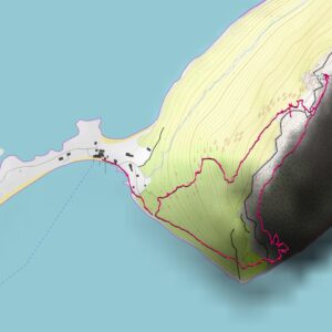 mappa via ferrata degli angeli a tavolara