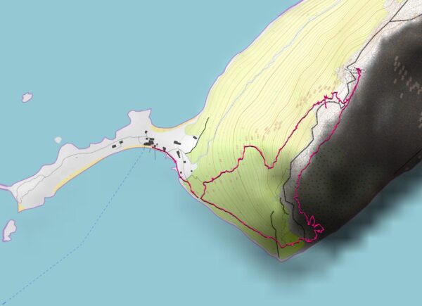 mappa via ferrata degli angeli a tavolara