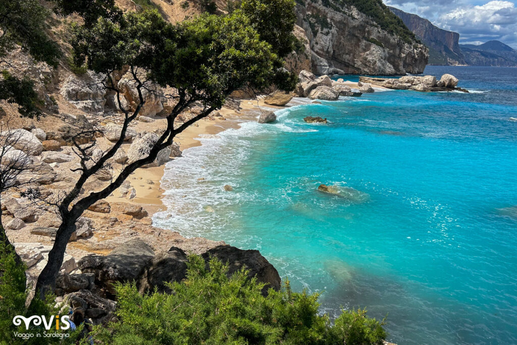 Scorcio della spiaggia di Cala Mariolu visto dal sentiero