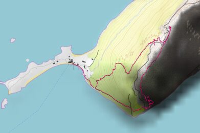 mappa via ferrata degli angeli a tavolara