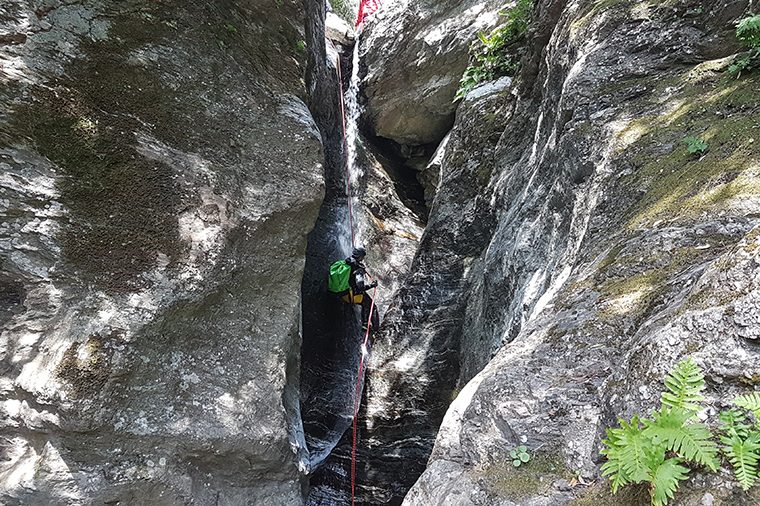 discesa nella gola di arredaulu