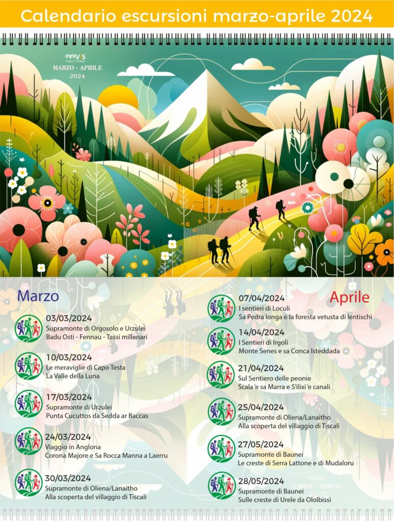 calendario escursioni marzo aprile