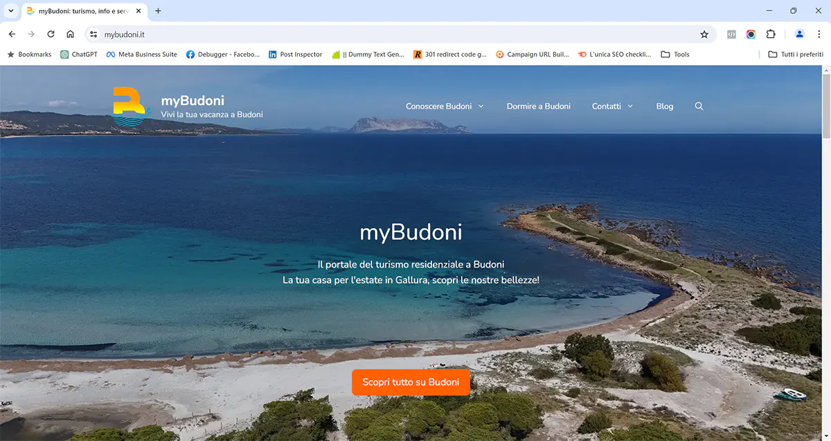 lo screenshot del sito mybudoni